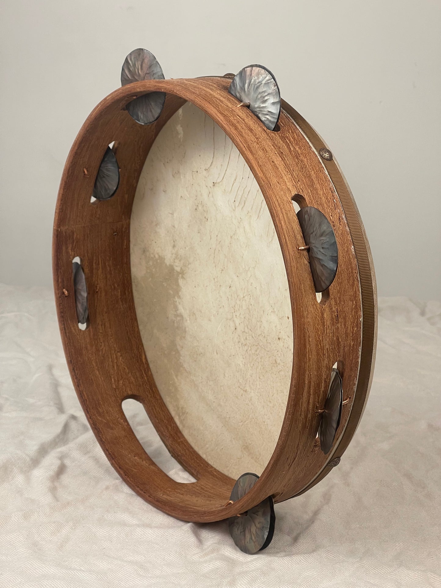 Tamburello Tradizionale in mogano e Pelle di Capretto | Quinto Drums