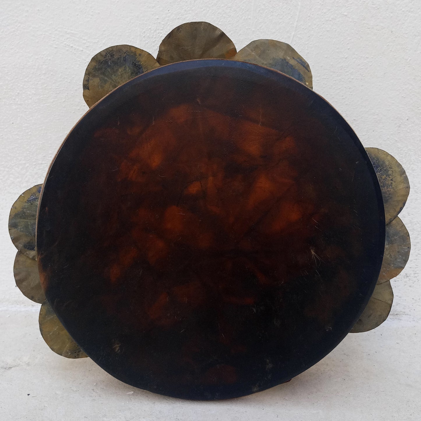 Calabrian tambourine with black goatskin head