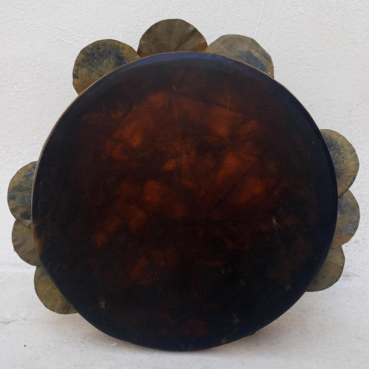 Calabrian tambourine with black goatskin head
