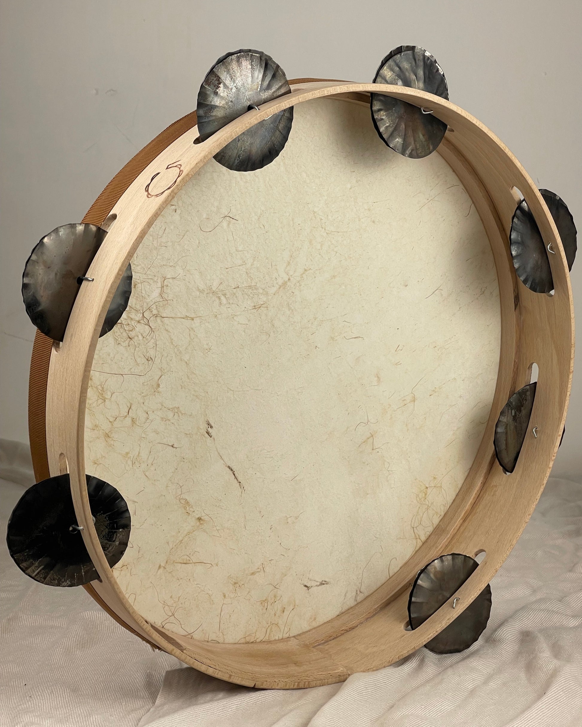 Close-up of natural goat skin surface