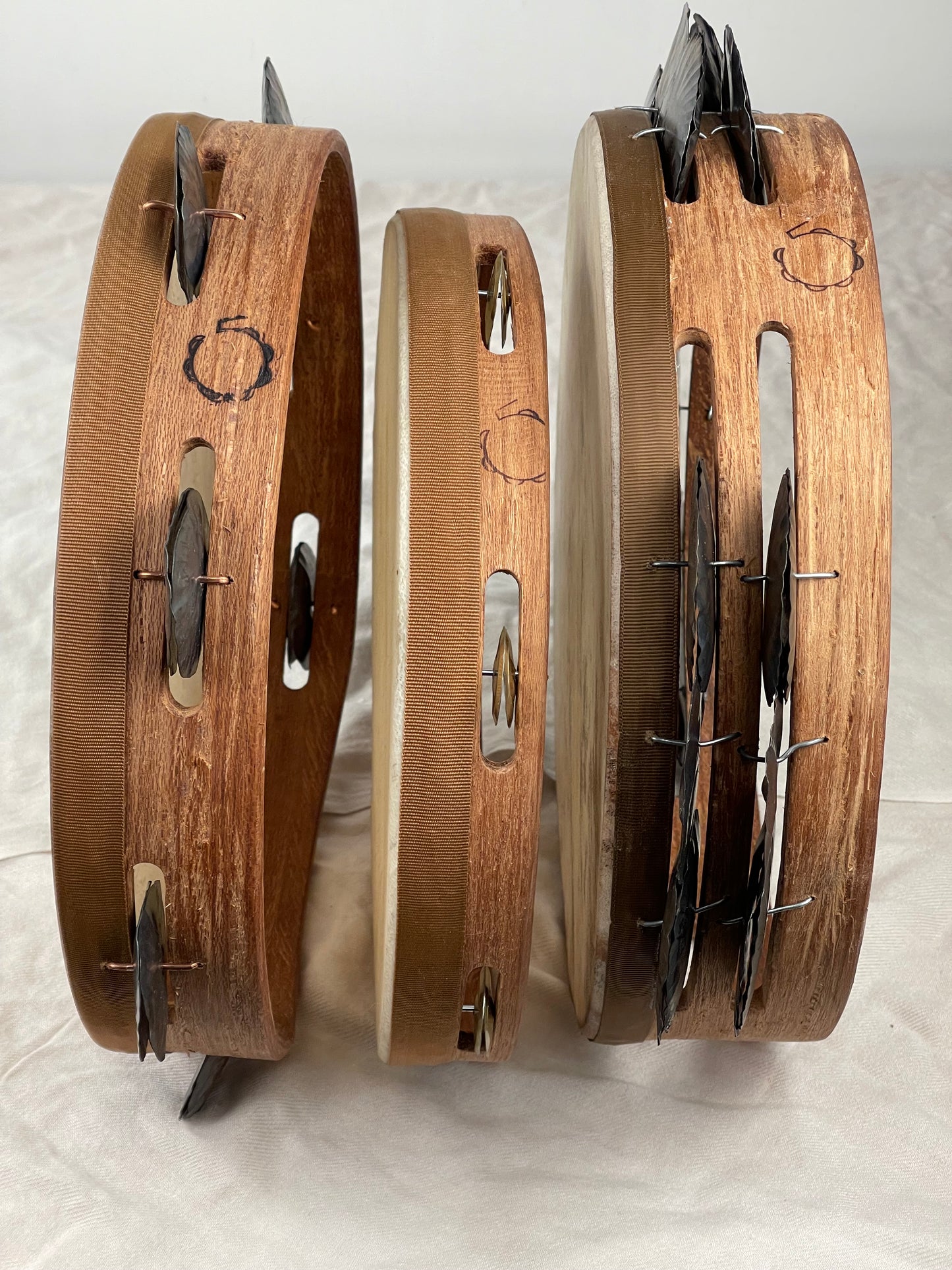 Traditional Tamburello Calabrese – Mahogany goat-skin tambourine
