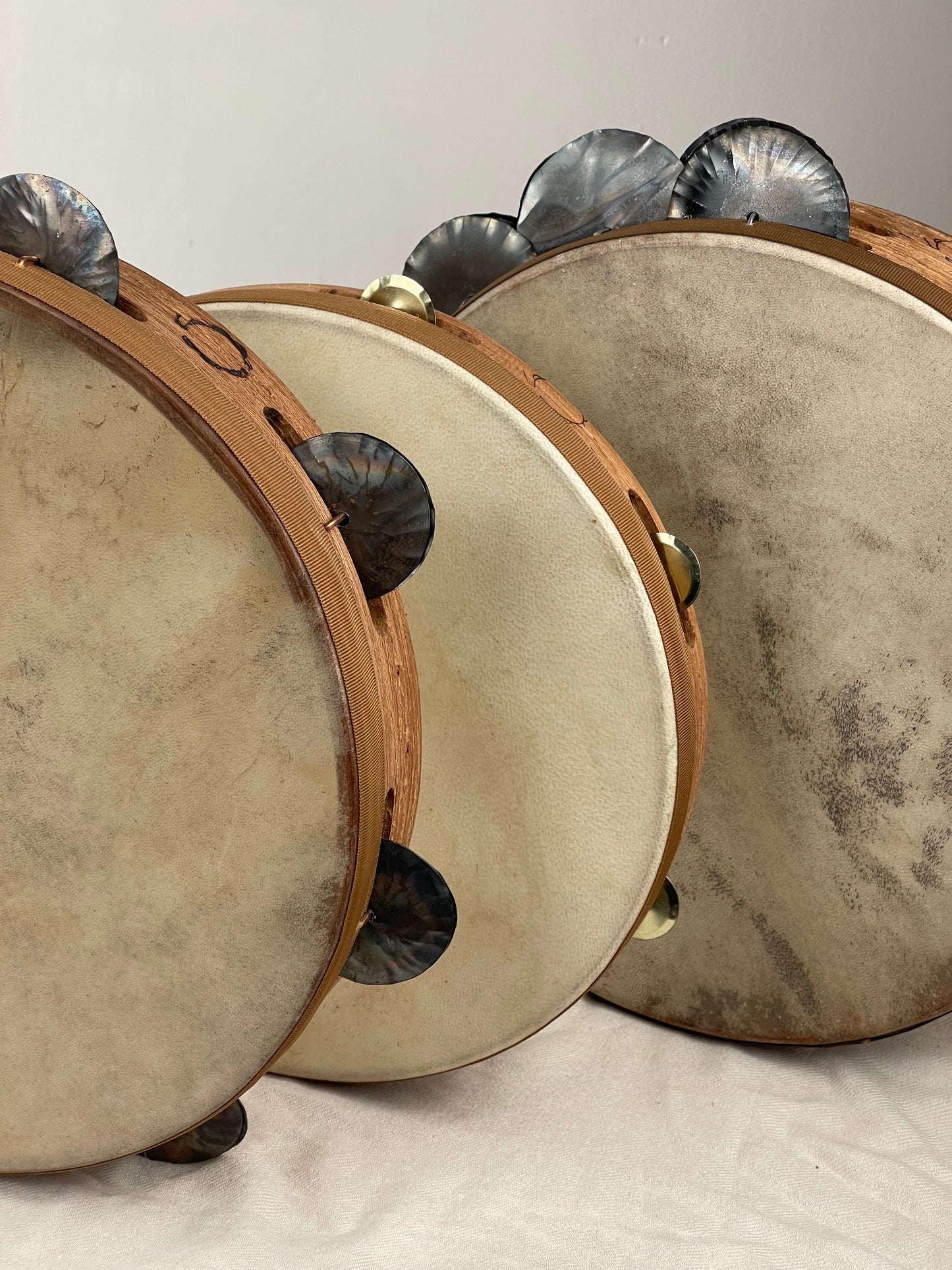 Traditional Tamburello Calabrese – Mahogany wood goat-skin tambourine