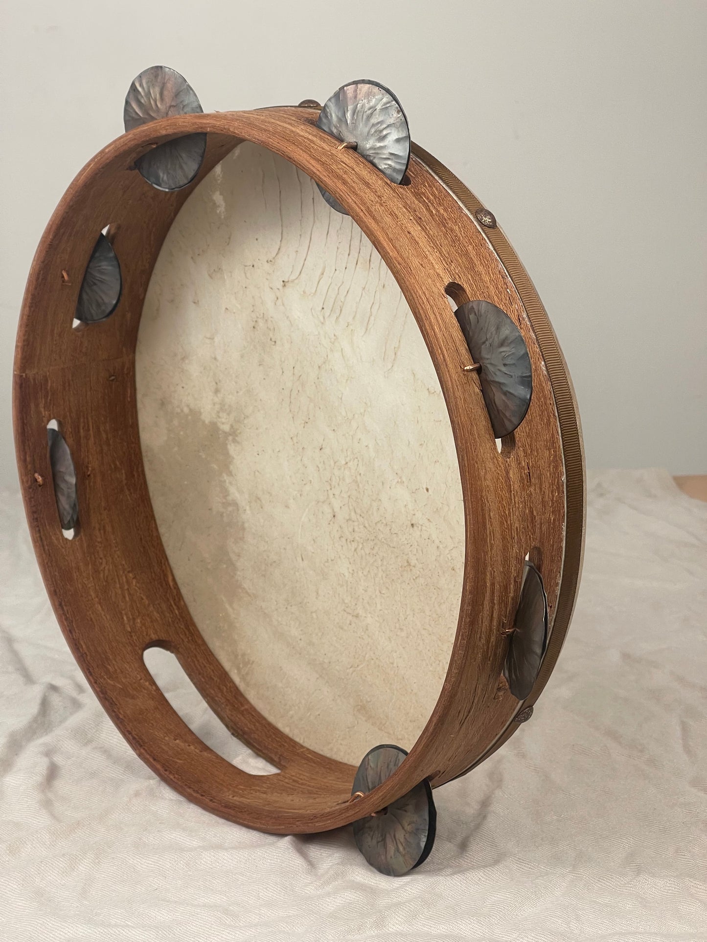 Tamburello Tradizionale in mogano e Pelle di Capretto | Quinto Drums