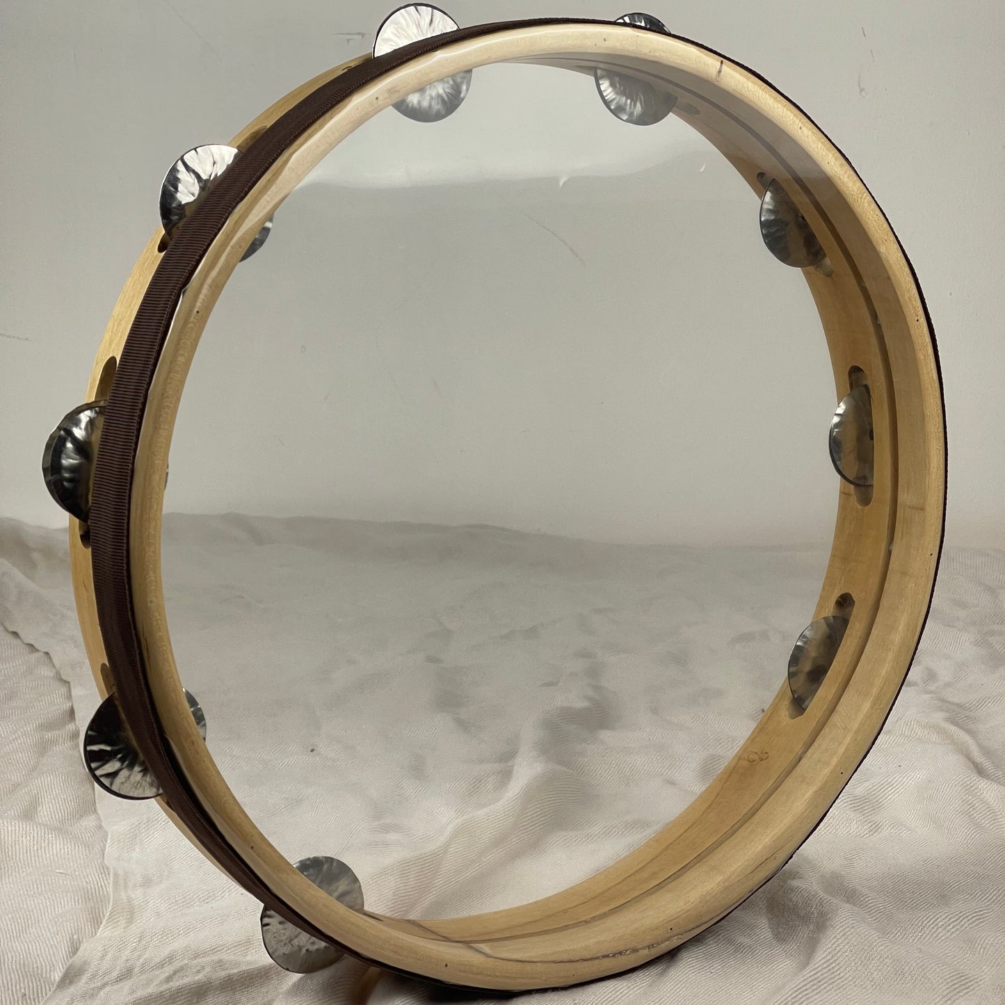 Fruscio tamburello 30 cm in mulberry wood with clear Mylar head