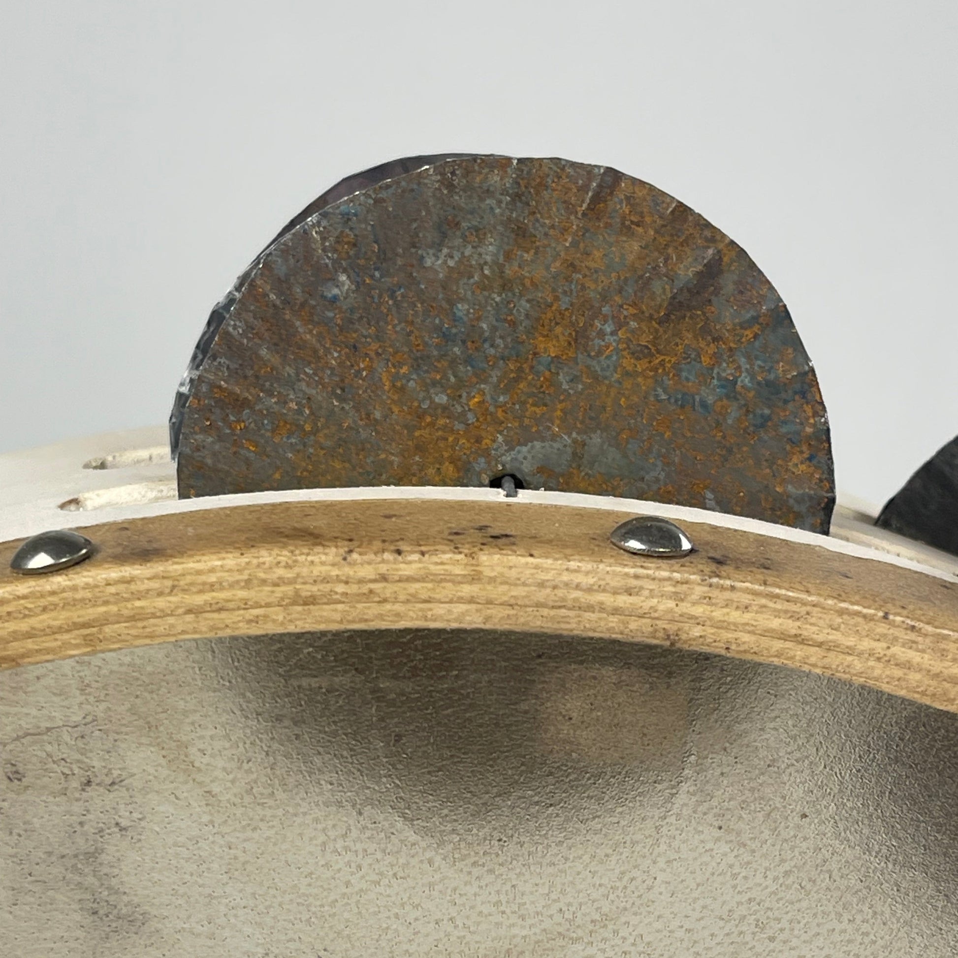 Hand-hammered charred jingles for folk tone