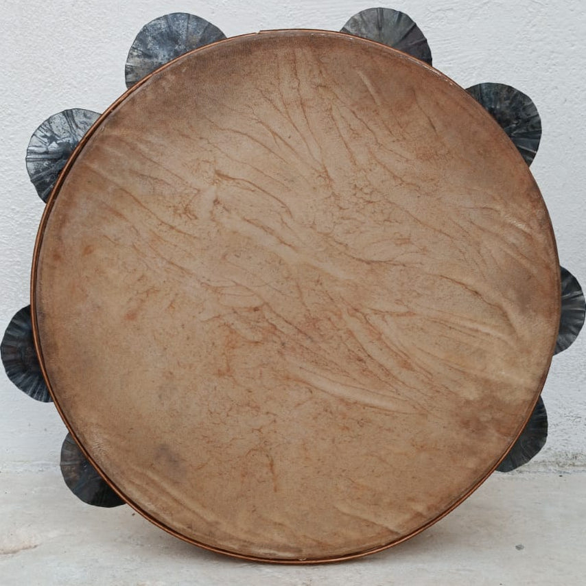 Hand-hammered tin jingles, 7.5 cm diameter