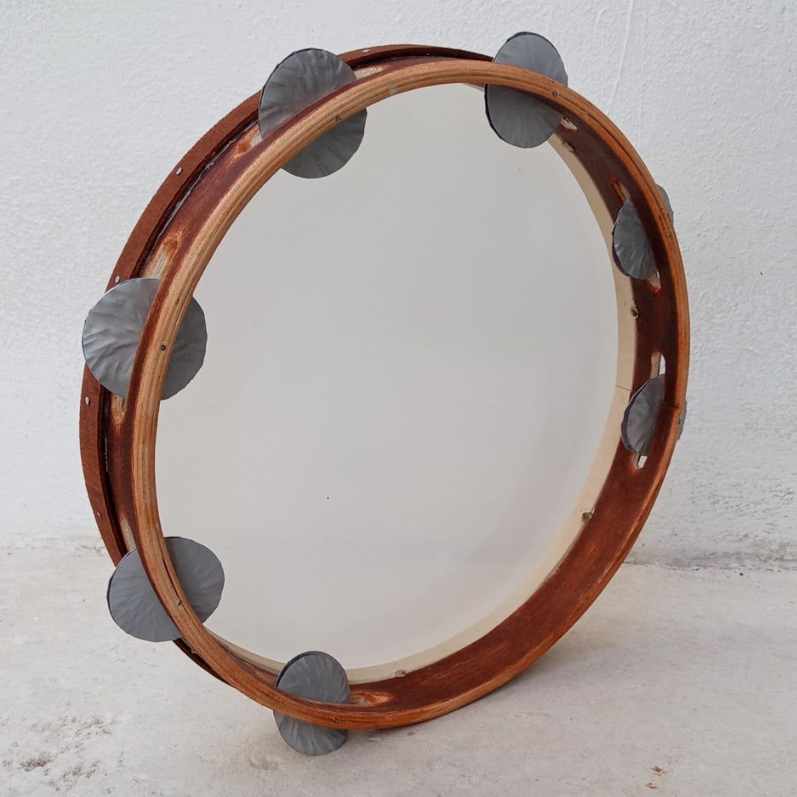 Traditional Handmade Tamburello  –  Mylar Head Tambourine
