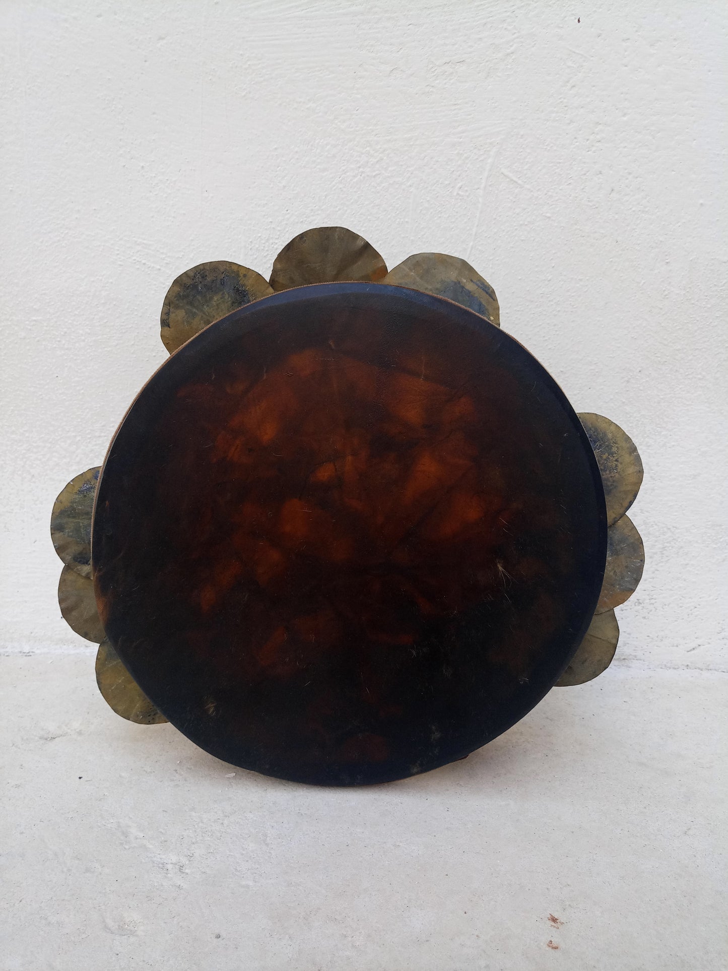 Traditional Calabrian Tambourine – Mahogany - Black Skin