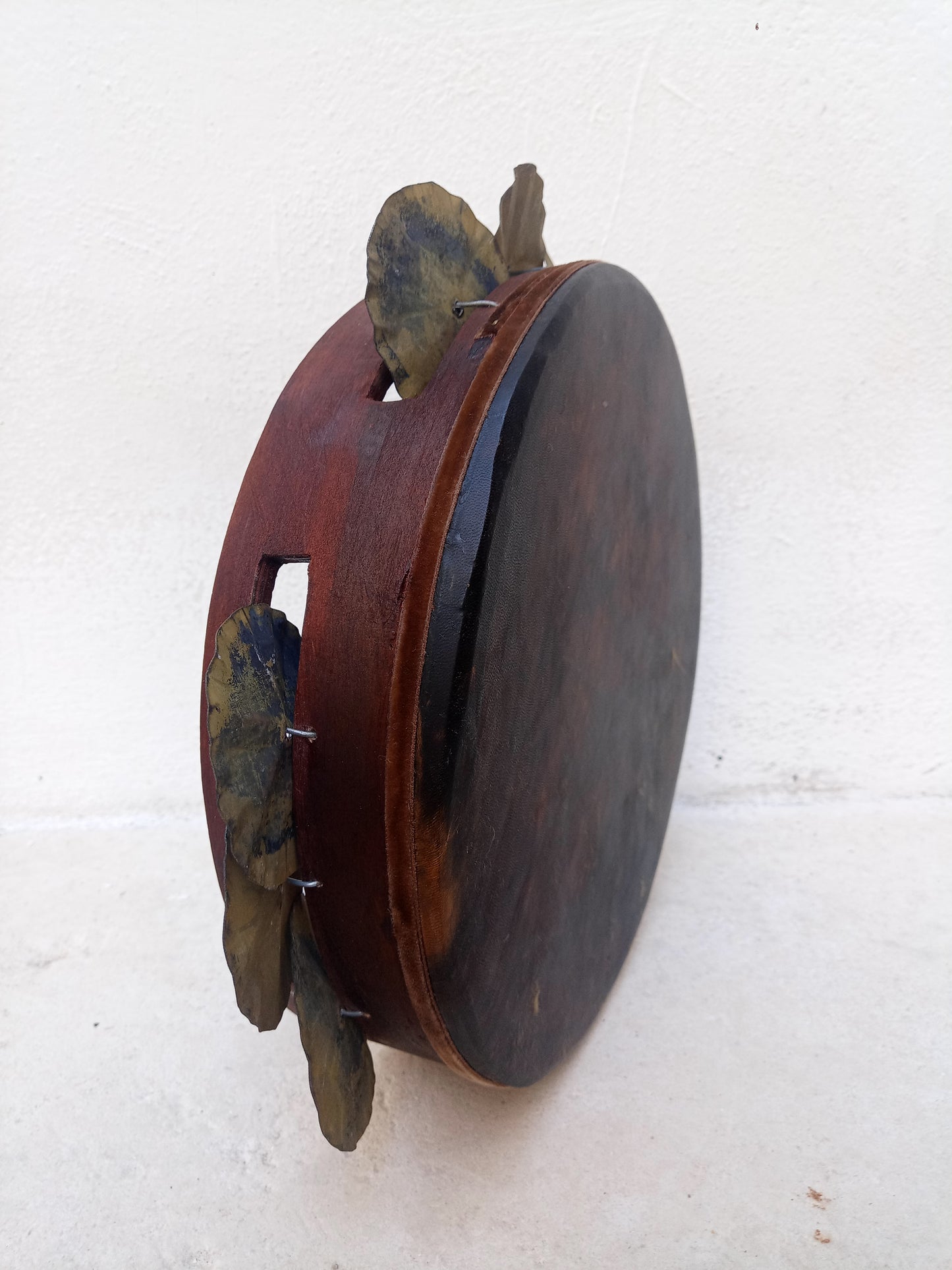 Traditional Calabrian Tambourine – Mahogany - Black Skin
