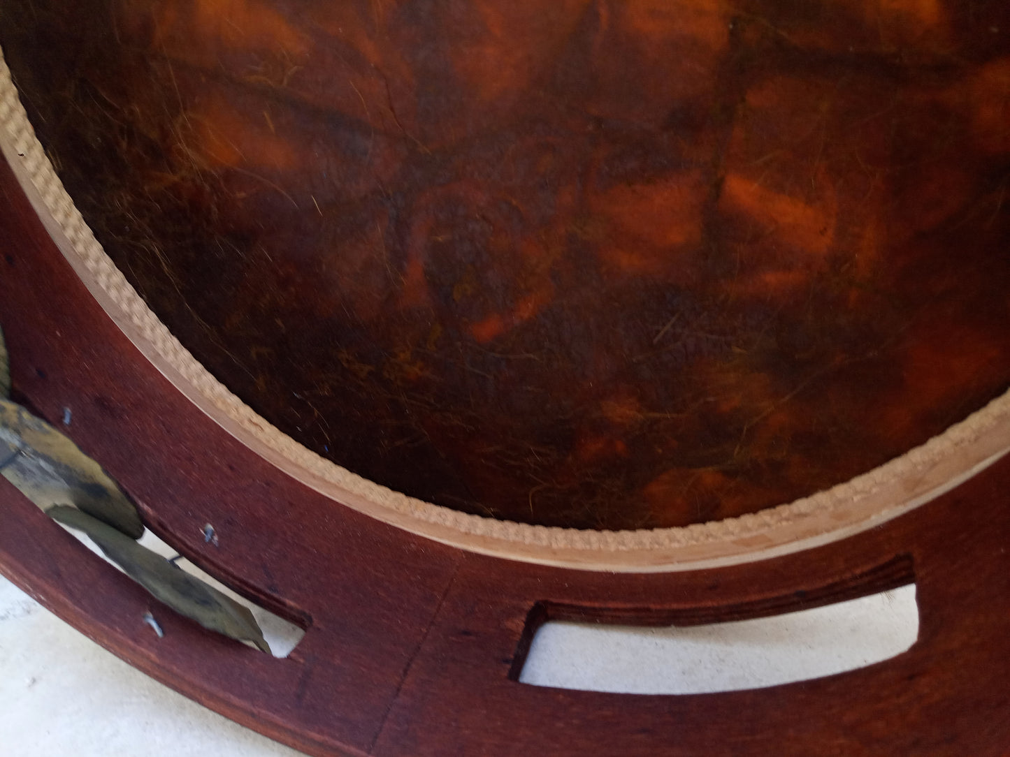 Traditional Calabrian Tambourine – Mahogany - Black Skin