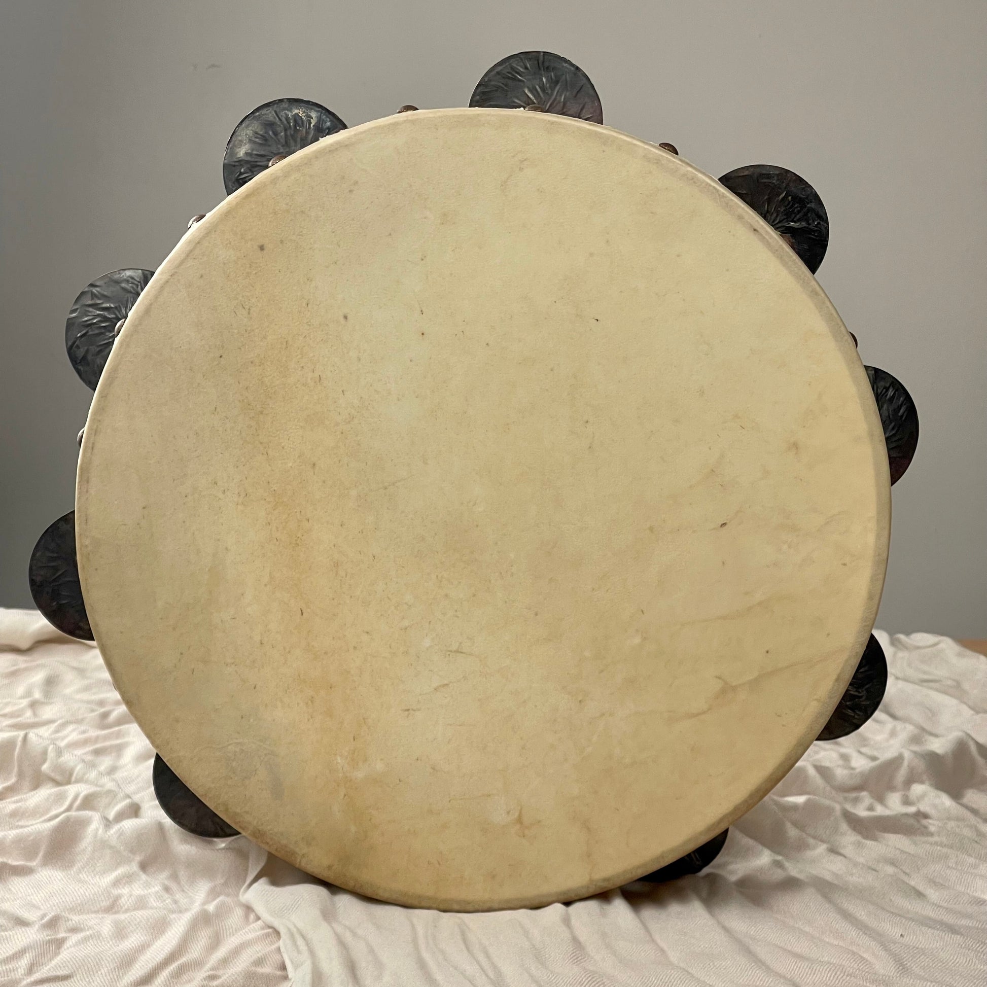 Natural wax finish on SUD tambourine – 35 cm handcrafted frame drum