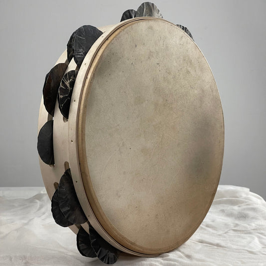Southern Italian tambourine with beechwood frame and natural head