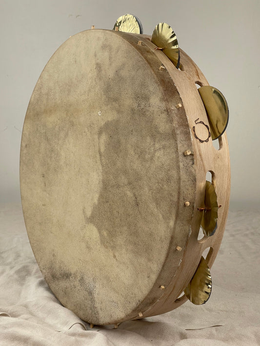 Tamburello 35 cm con sonagli in ottone QuintoLab