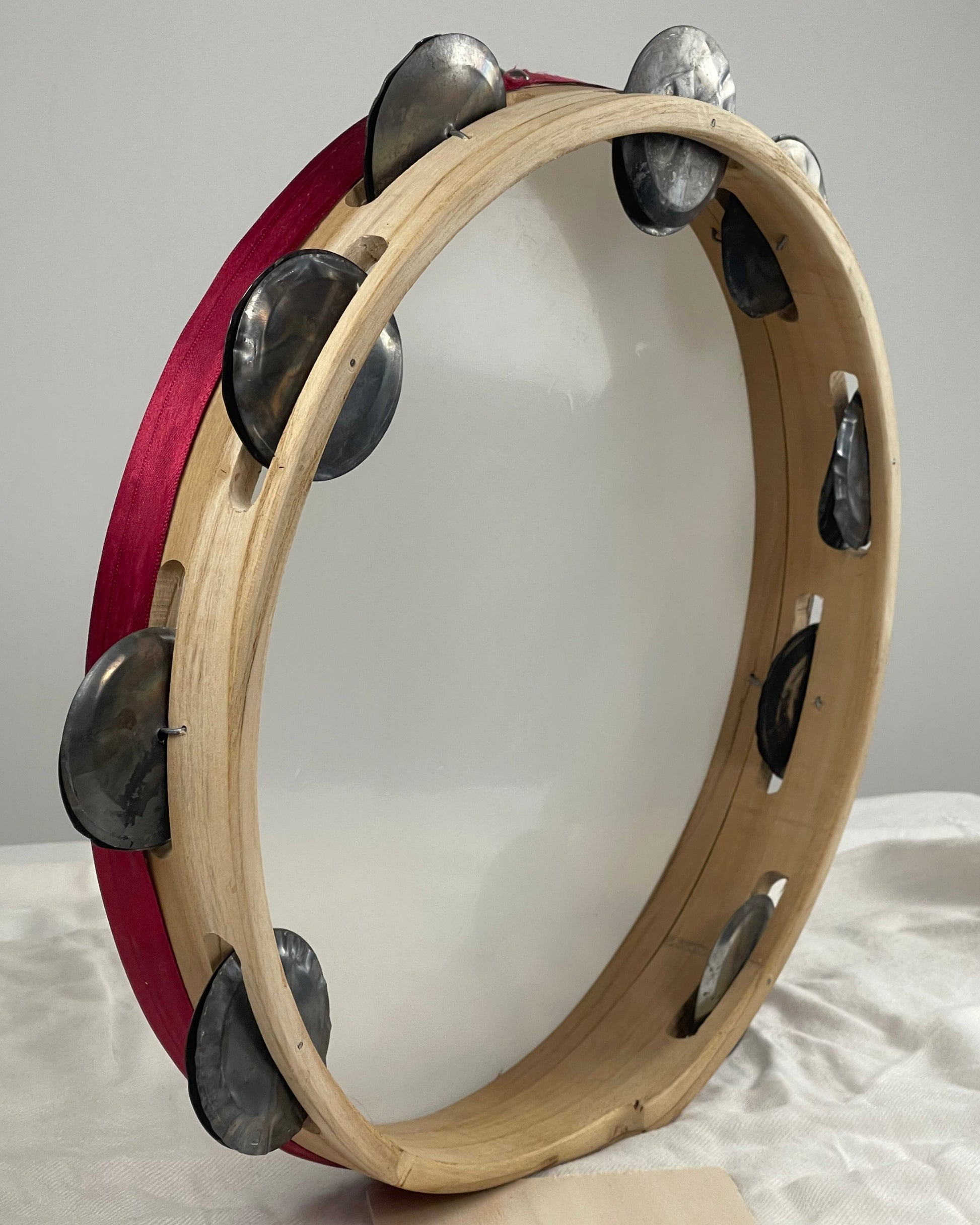 Tamburello artigianale in faggio – modello semi-transparent