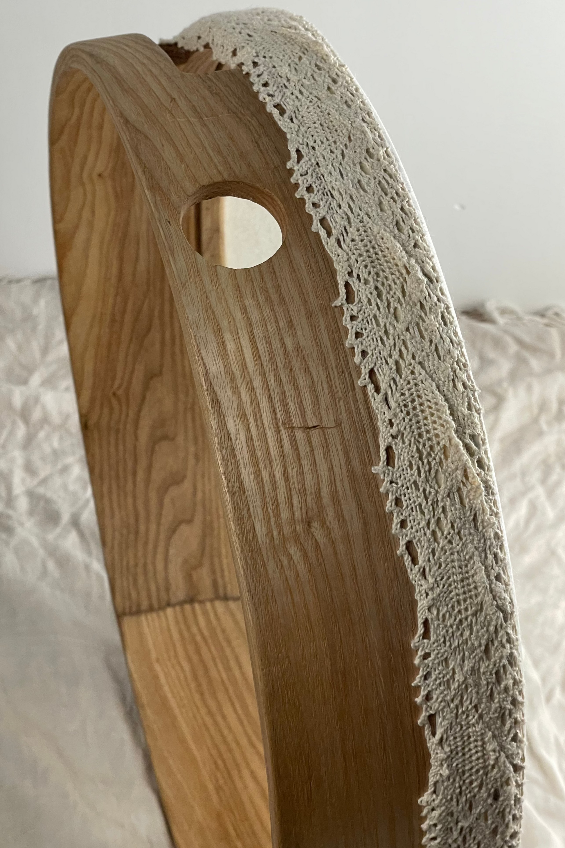 Vista superiore con pelle sintetica bianca