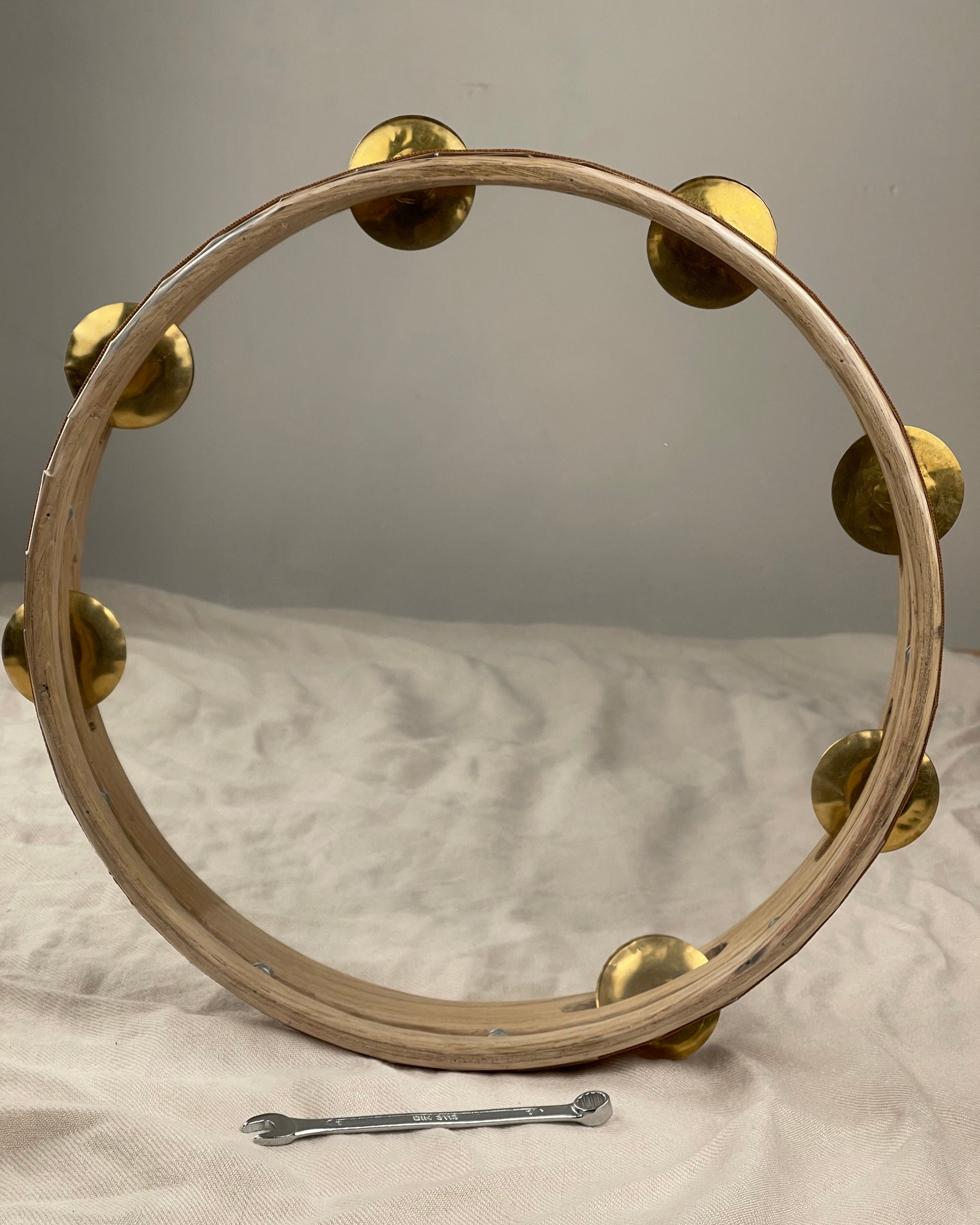 Maestrale tamburello – 11" modern frame drum with brass jingles and transparent mylar head