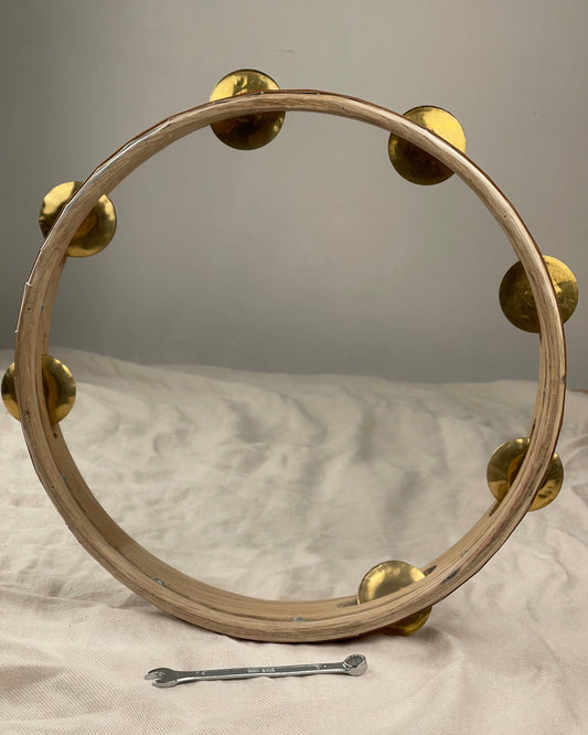 Maestrale tamburello – 11" modern frame drum with brass jingles and transparent mylar head