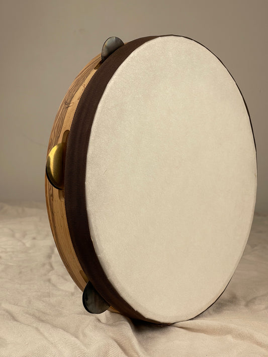 tamburello moderno ulivo e mogano