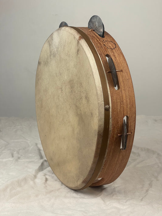 Tamburello Tradizionale in mogano e Pelle di Capretto | Quinto Drums