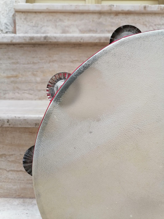 Traditional Tambourine – Black Frame - Galician-Style Jingles