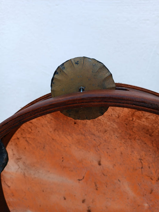 Traditional Calabrian Tambourine – Mahogany, red Skin
